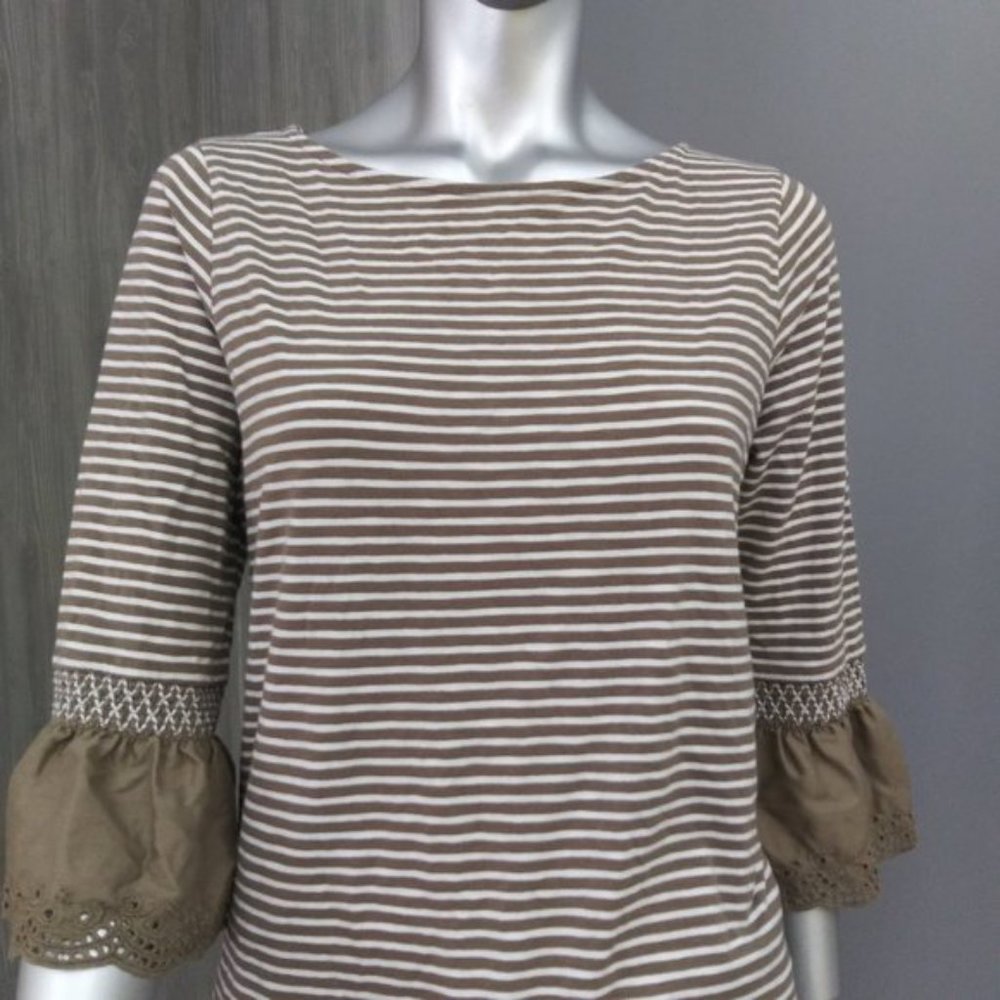 J.Jill Cotton Jersey with Eyelet Cuffs - Picture 3 of 6